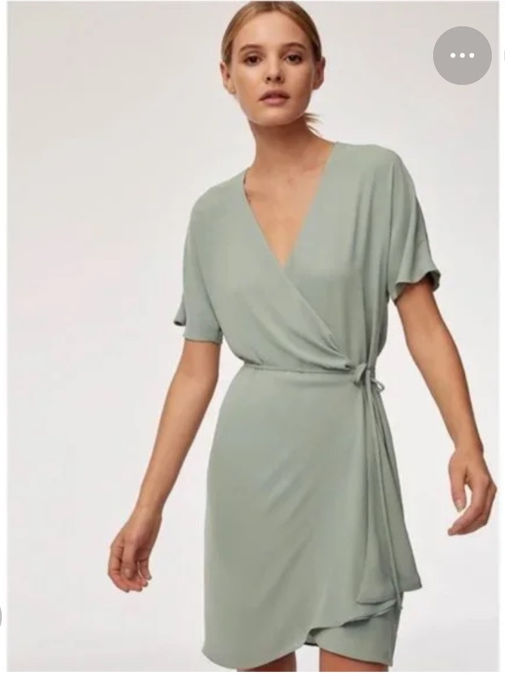 Aritzia Babaton Sage Wallace wrap dress